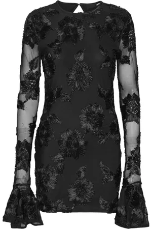 ROTATE Femme, Robes, Noir, Taille: 38 FR Mini-robe moulante en maille 3D