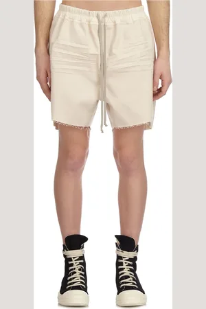 Rick Owens Homme, Shorts, Blanc, Taille: M Shorts Boxer Bermuda Naturels