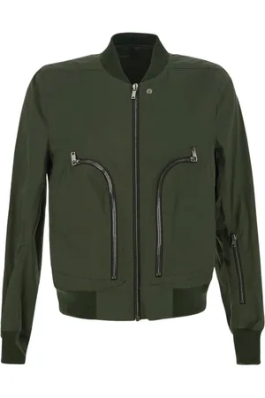 Rick Owens Homme, Vestes, Vert, Taille: M Blouson Aviateur Bauhaus Flight
