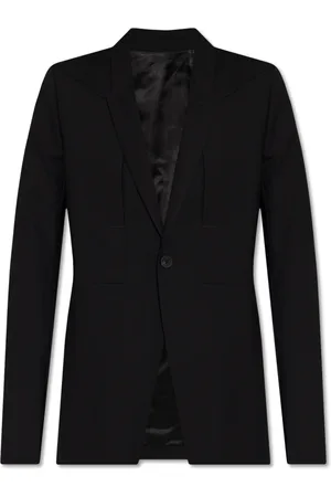 Rick Owens Femme, Vestes, Noir, Taille: 38 FR Veste Blazer en Laine Fogpocket