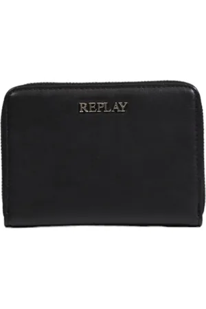 Replay Femme, Accessoires, Noir, Taille: ONE Size Porte-monnaie uni avec lettrage