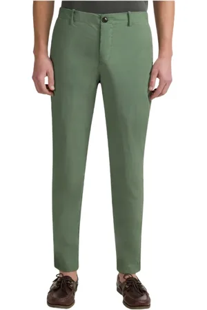 RRD Homme, Pantalons, Vert, Taille: S Pantalon Chino Coupe Slim Vert Sauge