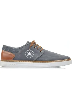 Rieker Homme, Chaussures, Bleu, Taille: 41 EU Chaussures à lacets bleues en textile