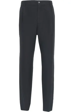 CRUNA Homme, Pantalons, Noir, Taille: M Pantalon en lin noir Ss25