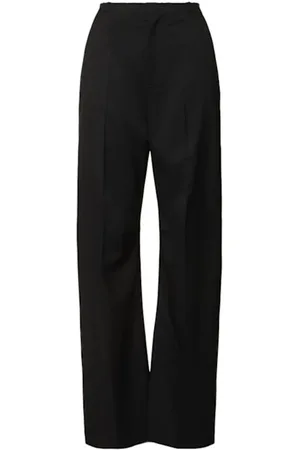 Maison Margiela Femme, Pantalons, Noir, Taille: 40 FR Pantalon Noir en Coton avec Ceinture Élastique