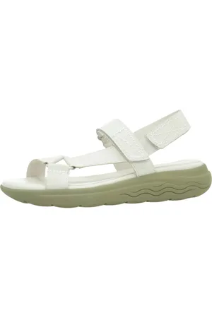 Geox Femme, Chaussures, Blanc, Taille: 36 EU Sandales Plates