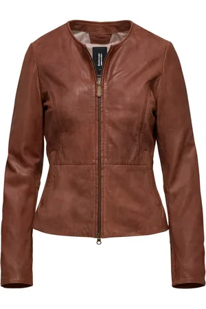 Bomboogie Femme, Vestes, Brun, Taille: 42 FR Arya Leather Jacket