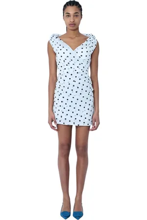 Jacquemus Femme, Robes, Blanc, Taille: 34 FR Robe Mini en Coton à Pois Rita