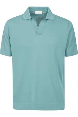 FILIPPO DE LAURENTIIS Homme, Tops, Vert, Taille: L Polo en coton à manches courtes