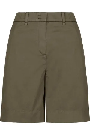 Bomboogie Femme, Shorts, Vert, Taille: 44 FR Cotton satin bermuda shorts