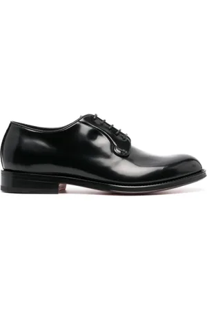 santoni Homme, Chaussures, Noir, Taille: 40 EU Chaussures à lacets noires Guillem