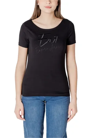 EA7 Femme, Tops, Noir, Taille: 44 FR T-shirt Noir Col Rond