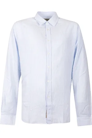 Woolrich Homme, Chemises, Bleu, Taille: M Chemise Bleue En Coton À Boutons