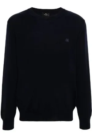Etro Homme, Pulls, Bleu, Taille: S Pull Pegasus Col Rond Tricot