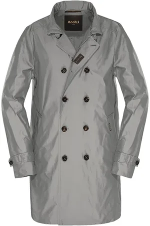 MOORER Homme, Manteaux, Gris, Taille: L Manteau croisé