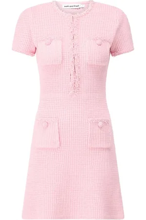 Self-Portrait Femme, Robes, Rose, Taille: 36 FR Robe Mini en Maille Texturée