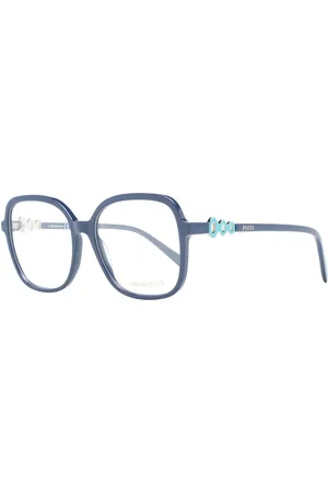 Emilio Pucci Femme, Accessoires, Bleu, Taille: ONE Size Montures Optiques Carrées en Plastique Bleu