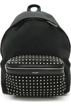 Saint Laurent Femme, Pre-owned, Noir, Taille: ONE Size Pre-owned Toile sacs-dos
