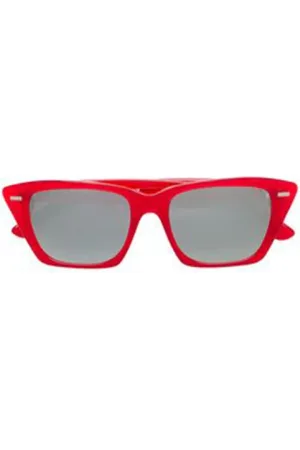 Acne Studios Femme, Accessoires, Rouge, Taille: ONE Size Lunettes de soleil argentées à miroir