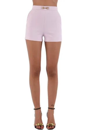 Elisabetta Franchi Femme, Shorts, Rose, Taille: 46 FR Shorts en crêpe avec détails dorés