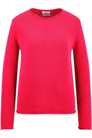 Fynch-Hatton Femme, Pulls, Rouge, Taille: 42 FR Pull Basique en Coton Col Rond