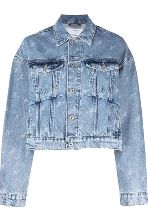 Axel Arigato Femme, Vestes, Bleu, Taille: 42 FR Veste en jean courte Signature Rome