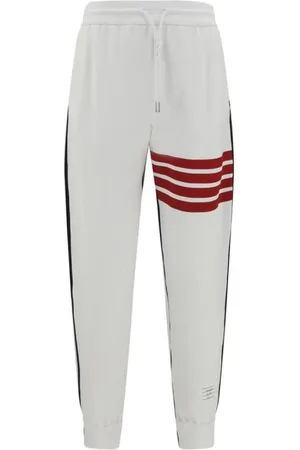 Thom Browne Homme, Pantalons, Blanc, Taille: L Track Pants Model