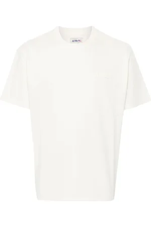 Autry Homme, Tops, Blanc, Taille: L Tee Neutre