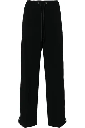 Moncler Femme, Pantalons, Noir, Taille: 38 FR Pantalon Droit en Crêpe Noir et Blanc