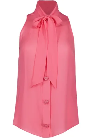 Moschino Femme, Tops, Rose, Taille: 36 FR Chemisier sans manches en soie avec