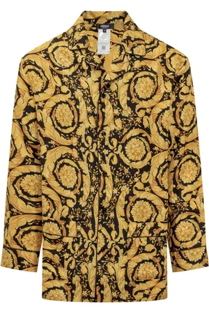 VERSACE Homme, Chemises, Jaune, Taille: L Haut de pyjama en tricot