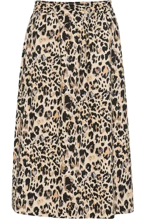Part Two Femme, Jupes, Multicolore, Taille: 42 FR Jupe imprimé léopard neutre