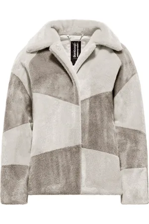 Bomboogie Femme, Vestes, Gris, Taille: 36 FR Manteau Court Chic à Carreaux