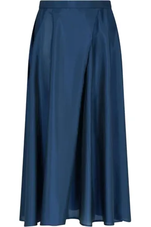 Emporio Armani Femme, Jupes, Bleu, Taille: 40 FR Jupe plissée avec fermeture éclair invisible