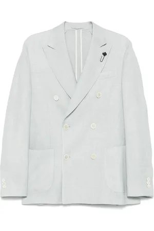 LARDINI Homme, Vestes, Bleu, Taille: XL Veste Bleu Clair à Double Boutonnage