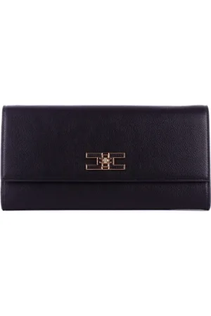 Elisabetta Franchi Femme, Sacs, Noir, Taille: ONE Size Sac bandoulière noir avec logo frontal