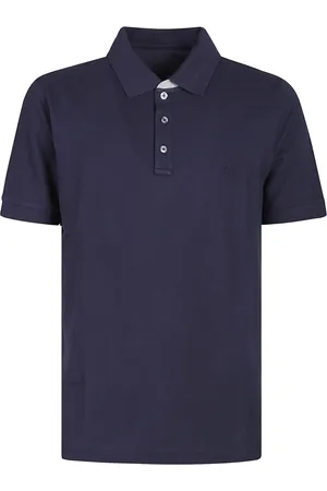 FAY Homme, Tops, Bleu, Taille: XL Polo Bicolore avec Double Col
