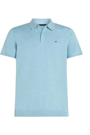 Tommy Hilfiger Homme, Tops, Bleu, Taille: 2XL Polo en Coton Tricoté