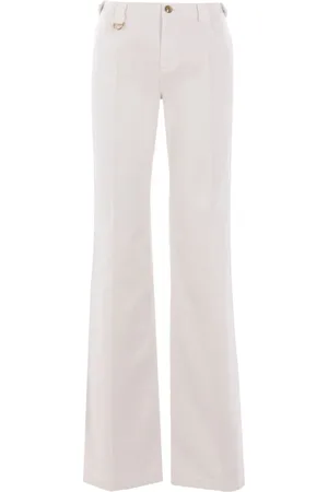 Chloé Femme, Pantalons, Blanc, Taille: 40 FR Pantalon Blanc avec Détail Anneau