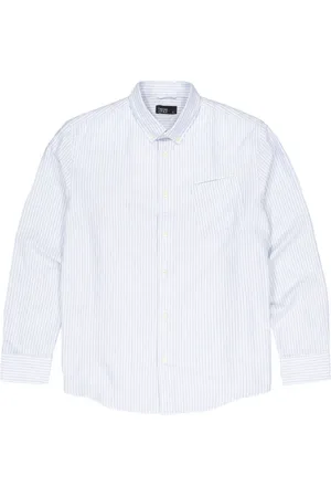 Butcher of Blue Homme, Chemises, Bleu, Taille: M Chemise à Rayures Oxford Audacieuse