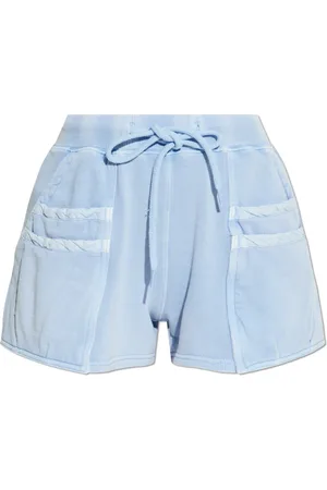 R13 Femme, Shorts, Bleu, Taille: 40 FR Shorts en coton avec effet vintage