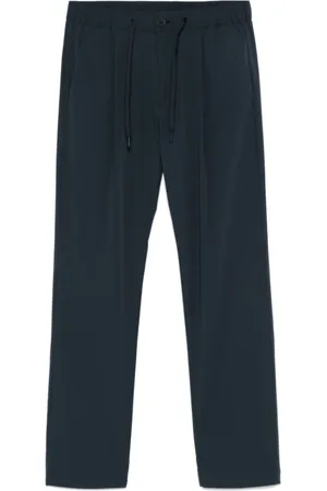 HERNO Homme, Pantalons, Bleu, Taille: L Pantalon Élastiqué à Cordon de Serrage avec Détails de Plis