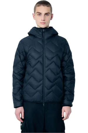 Moncler Homme, Vestes, Noir, Taille: XL Doudoune à Capuche Matelassée en Zigzag