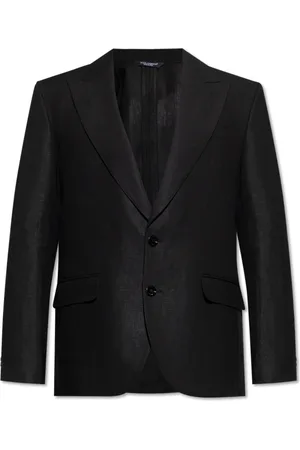 Dolce & Gabbana Homme, Vestes, Noir, Taille: L Blazer en lin