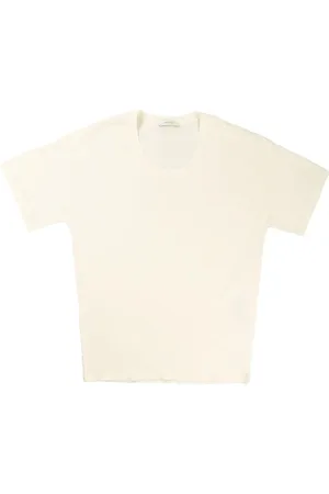LEMAIRE Femme, Tops, , Taille: 38 FR T-shirt côtelé crème clair