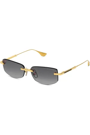 DITA EYEWEAR Unisex, Accessoires, Jaune, Taille: ONE Size Jaune Or/Gris Foncé Lunettes de soleil Trysim.75