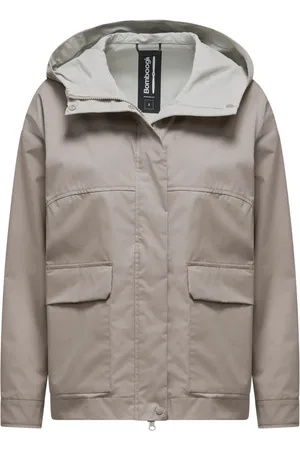 Bomboogie Femme, Vestes, Gris, Taille: 48 FR Hooded Gabardine Jacket