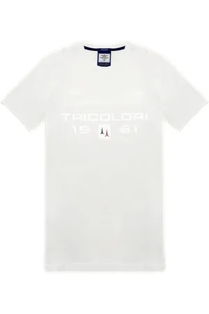 Aeronautica Militare Homme, Tops, Blanc, Taille: 3XL Flèches Tricolori Imprimées T-shirt Homme Blanc