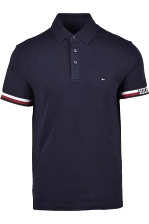 Tommy Hilfiger Homme, Tops, Bleu, Taille: M Polo en Mélange de Coton