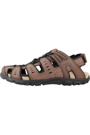 Geox Homme, Chaussures, Brun, Taille: 43 EU Sandales Plates pour Hommes pour Occasions Décontractées